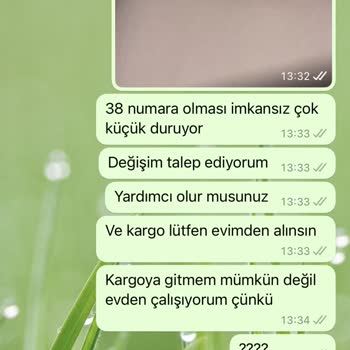 B&g Sportive Cevap Vermiyor! Küçük Numaralı Ayakkabı Gönderdiler