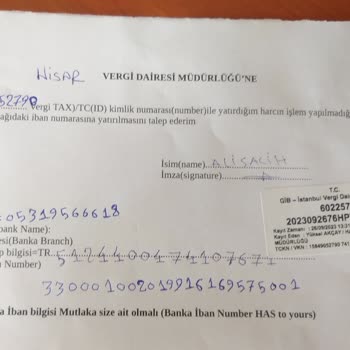 Hisar Veraset Ve Harçlar Vergi Dairesi Hisara Dilekçe Gönderdim Param İade Olmadı