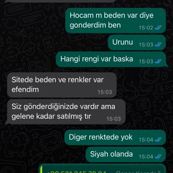 Monark.wear Beden Değişiminde Zorla Farklı Ürün