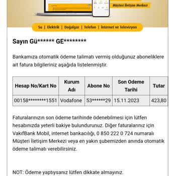 Vodafone Vefat Nedeniyle Hat Kapatmaya Cayma Bedeli İstiyor.