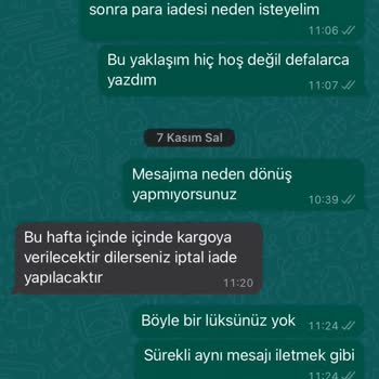 Nare Giyim Teslimat - Para İadesi Sorunu