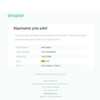 Tafs Güneş Gözlükleri Firması Ürün İade Ücretimi Yatırmadı