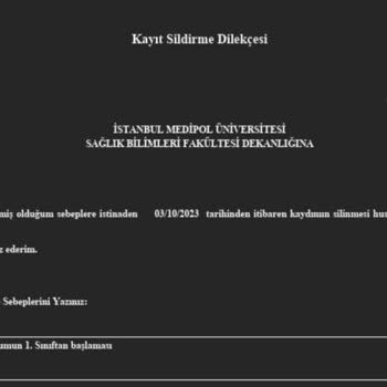 İstanbul Medipol Üniversitesi Ücret İadem Yapılmıyor