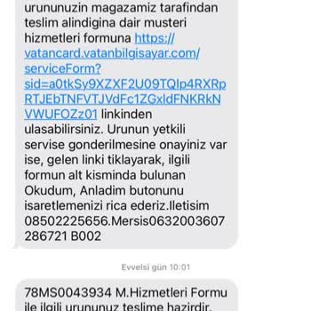 Vatan Bilgisayar Ürün İadesi Veya Değişim Yapılmaması