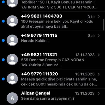 Türk Telekom +49 +44 Yurt Dışı Bahis Sitesi Mesajı Engellemiyor