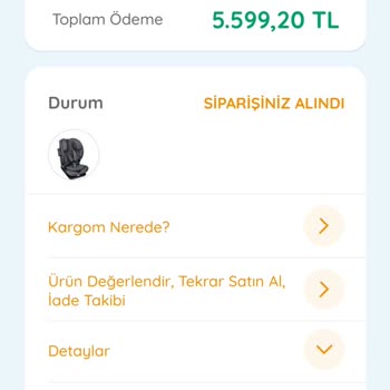 ebebek Sipariş Alındı Aşamasında İptal İşlemi Gerçekleştiremedim.