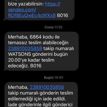 Watsons Sipariş İptal İade