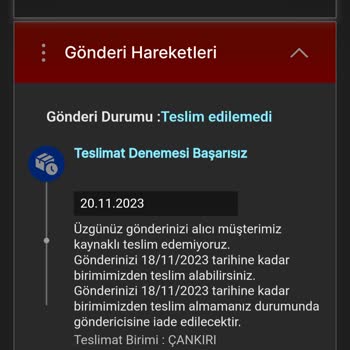 MNG Kargo Teslimat Başarısız Hatası