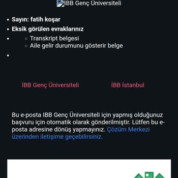 İBB Genç Üniversiteli Eksik Belge Hatası