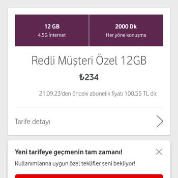 Vodafone Tarife Taahhüdüm Bitmeden Fiyat Artırımı Yaptı