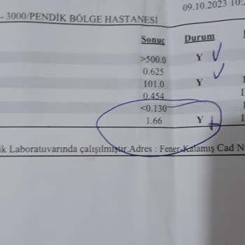 Pendik Bölge Hastanesi Tahlil Sonucunun Yanlış Çıkması