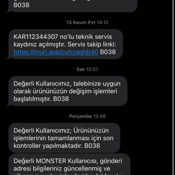 0 Alınan Monster Laptopun Bozuk Olması