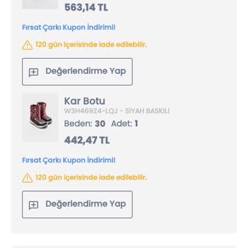 LCW Eksik Ürün Gönderildi