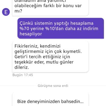 Getir İndirim Altında İnsanları Yanıltıyorlar