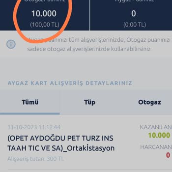 Aygaz Yüklenen 100 TL Hediye Puanı Kullandırmıyor