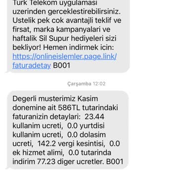 Türk Telekom Yanlış Fatura Gönderimi