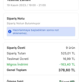 Migros Sanal Market Gelmeyen Ürün