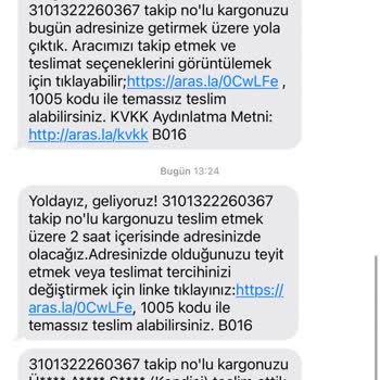 Aras Kargo Kargomu Bana Teslim Etmedi. Kargom Kayıp Oldu