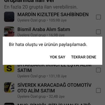 Facebook Marketplace Yayına Alınmayan İlan