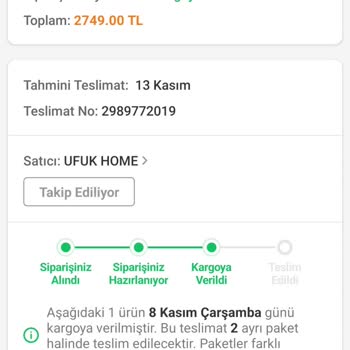Trendyol Kargomun Teslim Edilmedi