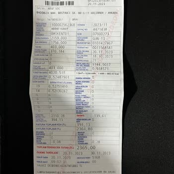 Başkent Doğalgaz Yanlış Kesilen Fatura Tutarı