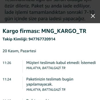 MNG Kargo Ürünümü Teslim Etmeyip İadeye Gönderiyor