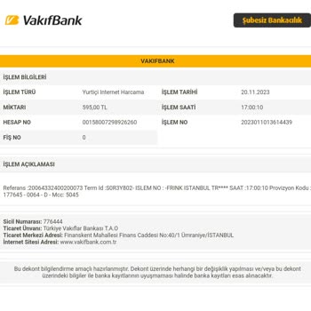 Frink Ücreti Kesildiği Halde Üyelik İstemesi