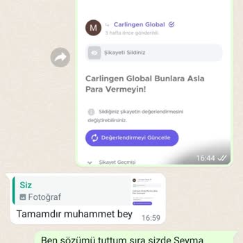 Carlingen Global Hiçbir Zaman Verdikleri Sözü Tutmadılar.