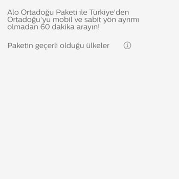 Türk Telekom Yurt Dışı Alo Ortadoğu Paketi
