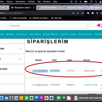 Watsons Web Sitesinden Gönderilmeyen Siparişim