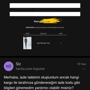 Herita İade Süresinde İadeleri Kabul Etmiyorlar