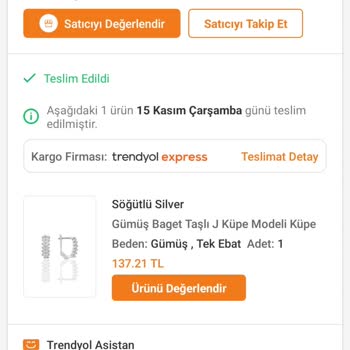 Trendyol Ürün Elime Ulaşmadı