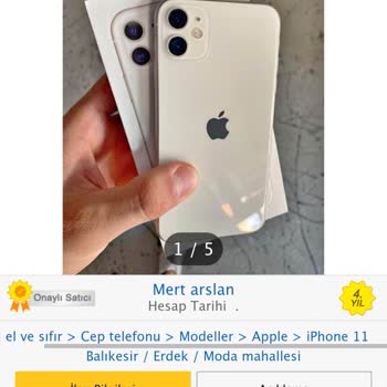 Apple 11 Telefon Sahibinden.com Param Güvende