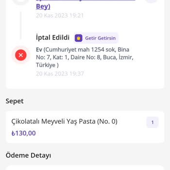 Getir Siparişin İptali Ve Ücret İadesi Sorunu