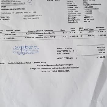 Adore Mobilya Garanti Kapsamındaki Ürüne Kullanıcı Hatası