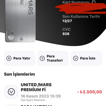 Mars Finansal Yazılım Mars Metal Kartın Ucuz Plastik Gibi Gelmesi