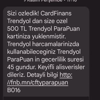 CardFinans Trendyol ParaPuan Silinmesi