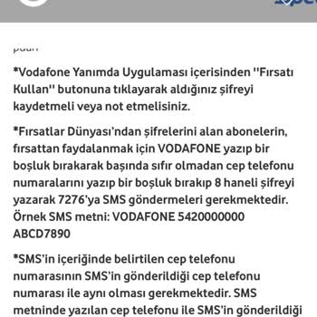 Vodafone Kampanyası Olan Opet 100 Puan Kullanamıyorum