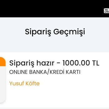 Köfteci Yusuf Paket Servis Rezaletliği
