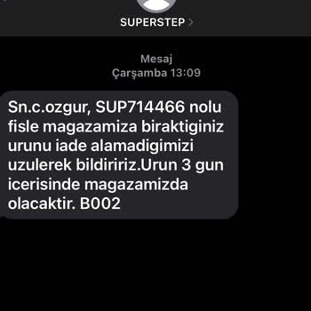SuperStep Yeni Ayakkabı Yırtılma Şikayeti