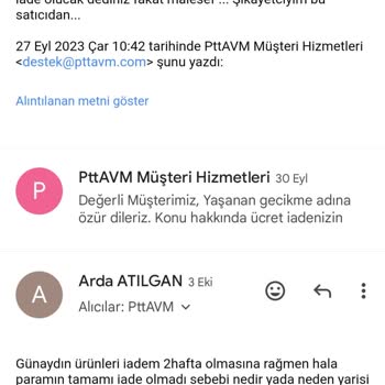 Epttavm İade Ettiğim Ürünlerin Ücret İadesini Yapmadı