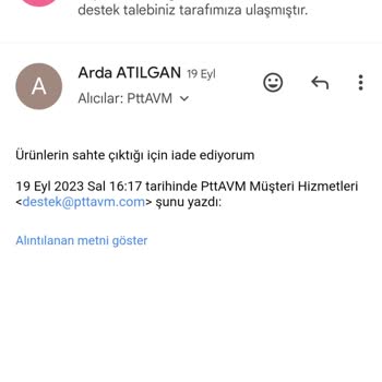 Epttavm İade Ettiğim Ürünlerin Ücret İadesini Yapmadı