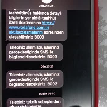 Vodafone Tarife Değişikliği Sağlamıyor