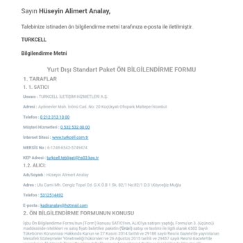 Turkcell "Tarifen Yurt Dışında Geçerli" Oyunu