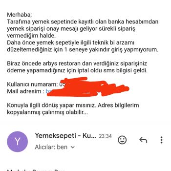 Yemek Sepeti Hesabımı Başkası Kullanıyor