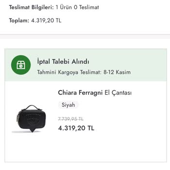 Boyner Siparişim Kendi Kendine İptal Oldu