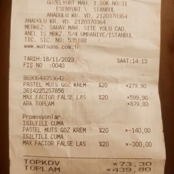 Watsons'dan Kullanılmış Ürün Satışı.