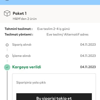H&M 17 Gündür Kayıp Kargom Ve İademin Yapılmaması