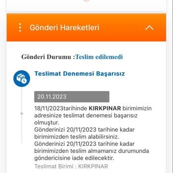MNG Kargo Adres Denemesi Başarısız