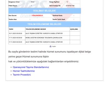 Aras Kargo Çalışanları Kargomu Dağıtıma Çıkarmadan İadeye Verdiler!